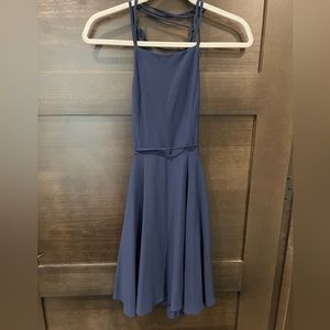 Lulus navy spaghetti strap dress with cross back, Size XS